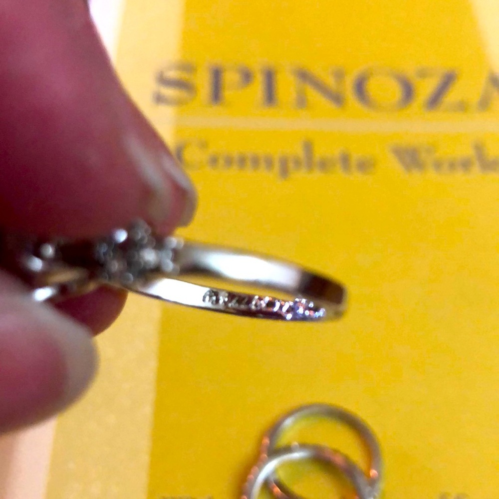 Gifted-Three piece sterling and zirconium ring - Picture 2 of 3